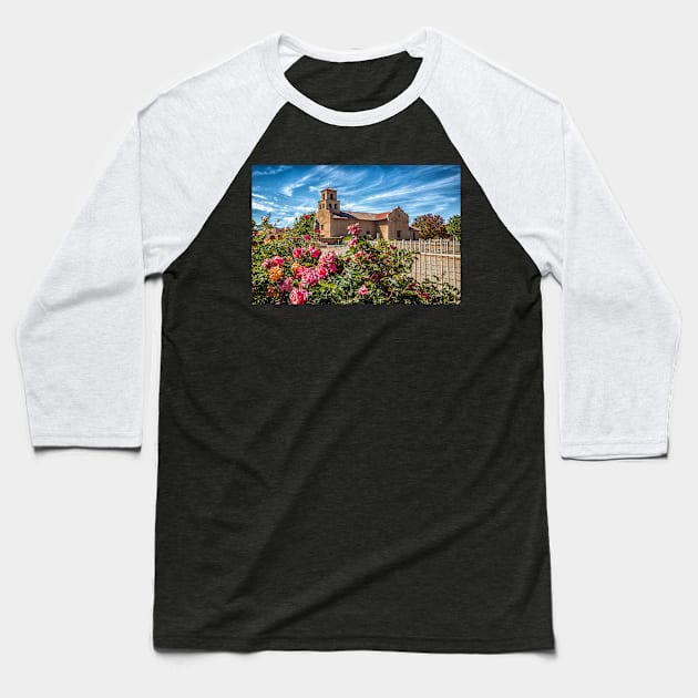 The Santuario de Nuestra Señora de Guadalupe Santa Fe New Mexico Baseball T-Shirt by Gestalt Imagery